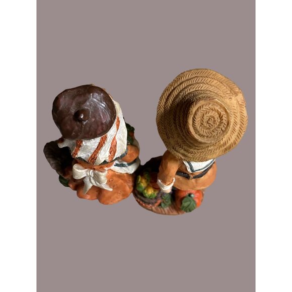 Thanksgiving Pilgrim Boy & Girl Figurines Set - Harvest Decor By Ks Collection - Picture 11 of 13